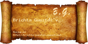 Brichta Gusztáv névjegykártya